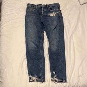 Agolde Ripped Denim Jeans